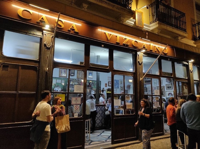 Bar Vizcaíno traditional tapas on Calle Feria in Seville, Spain