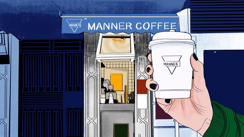 Manner Coffee window shop in Shanghai