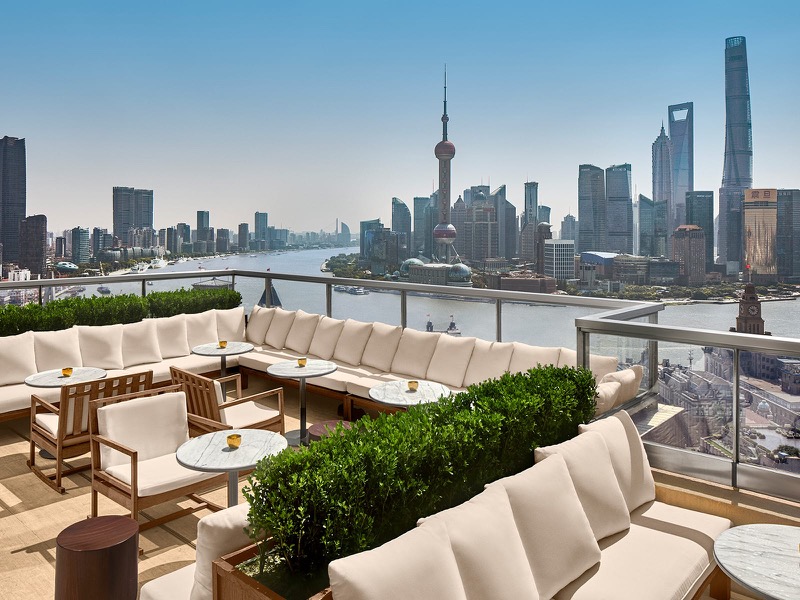 The Roof at Shanghai EDITION hotel rooftop garden terrace