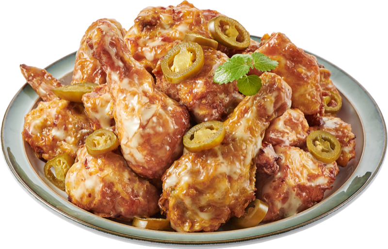 Puradak fried chicken with garlic sauce in Sinchon