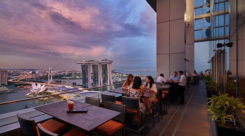 LeVeL33 rooftop craft brewery bar at Marina Bay Financial Centre Singapore