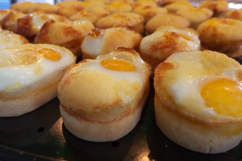 Gyeranppang Korean egg bread with whole egg baked on top