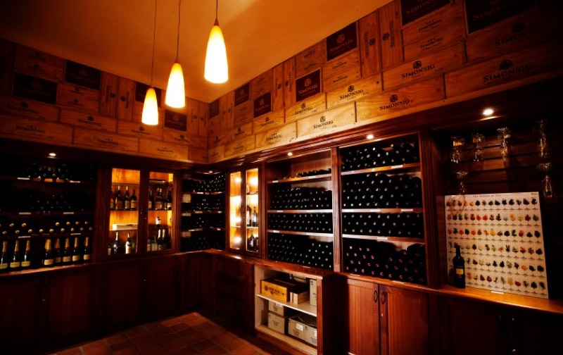 Simonsig Wine Estate Vinoteek tasting room in Stellenbosch