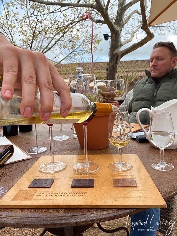 Waterford Estate wine and chocolate pairing in Stellenbosch