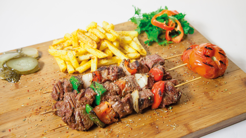 Mishkaki grilled meat skewers at Forodhani Gardens Stone Town
