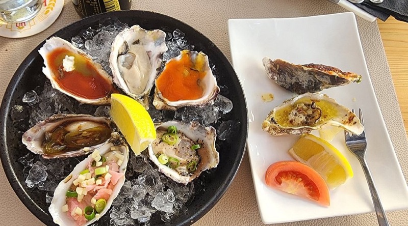 Andy's restaurant interior with fireplace, Swakopmund