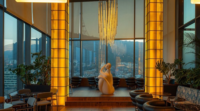 Oxygen Bar rooftop at the Radisson Blu Iveria in Tbilisi