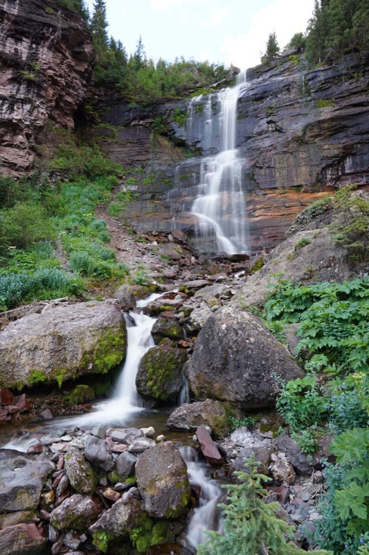 Bear Creek Trail waterfall hike in Telluride, Colorado