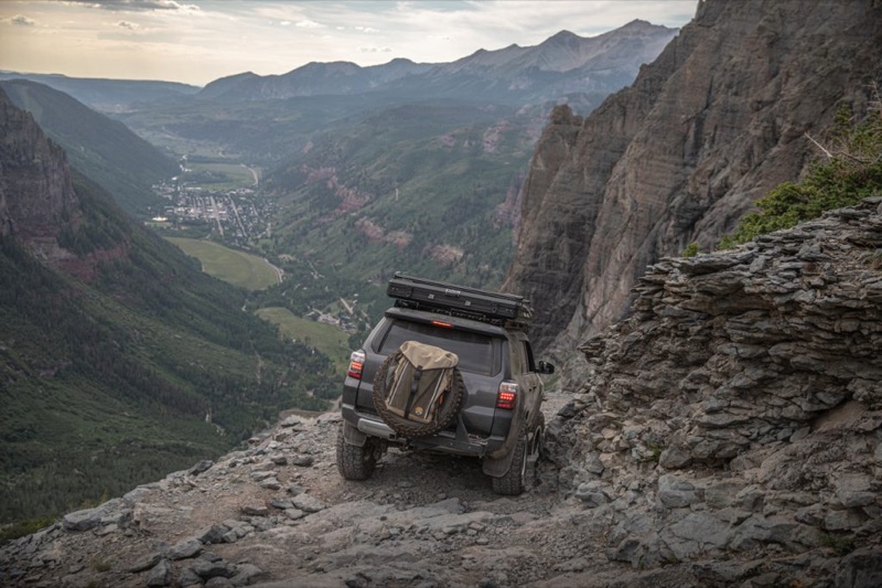 Black Bear Pass 4x4 jeep route above Telluride with switchbacks