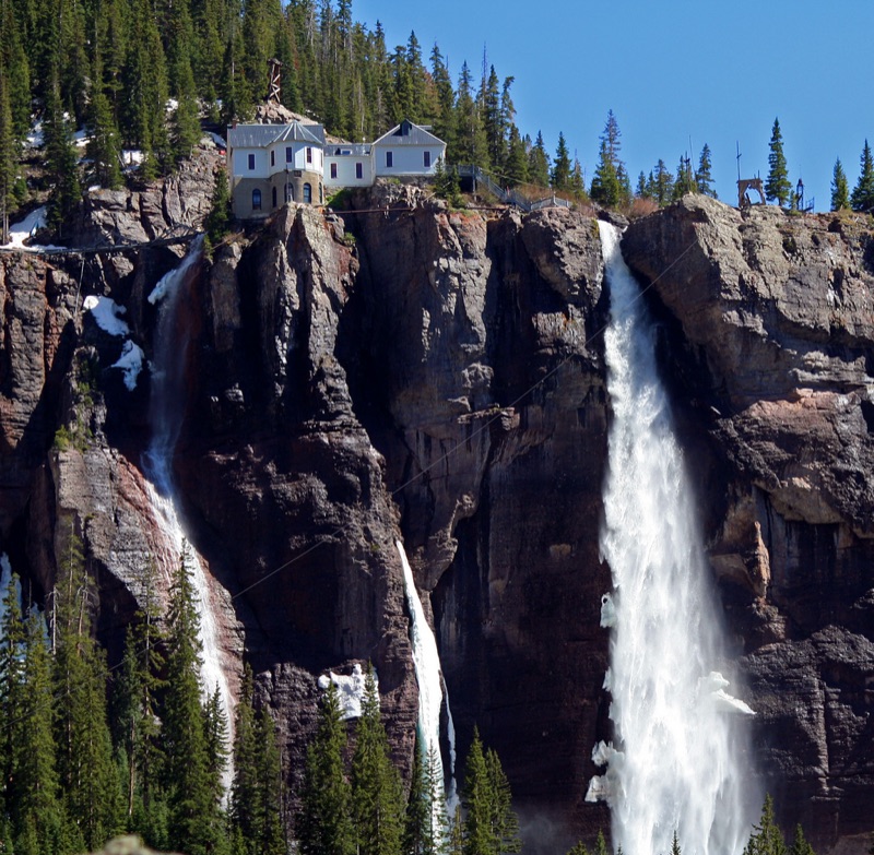 Bridal Veil Falls, tallest free-falling waterfall in Colorado, Telluride