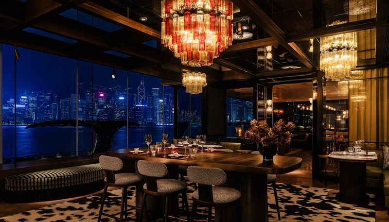 Qura Bar at Regent Hong Kong overlooking Victoria Harbour