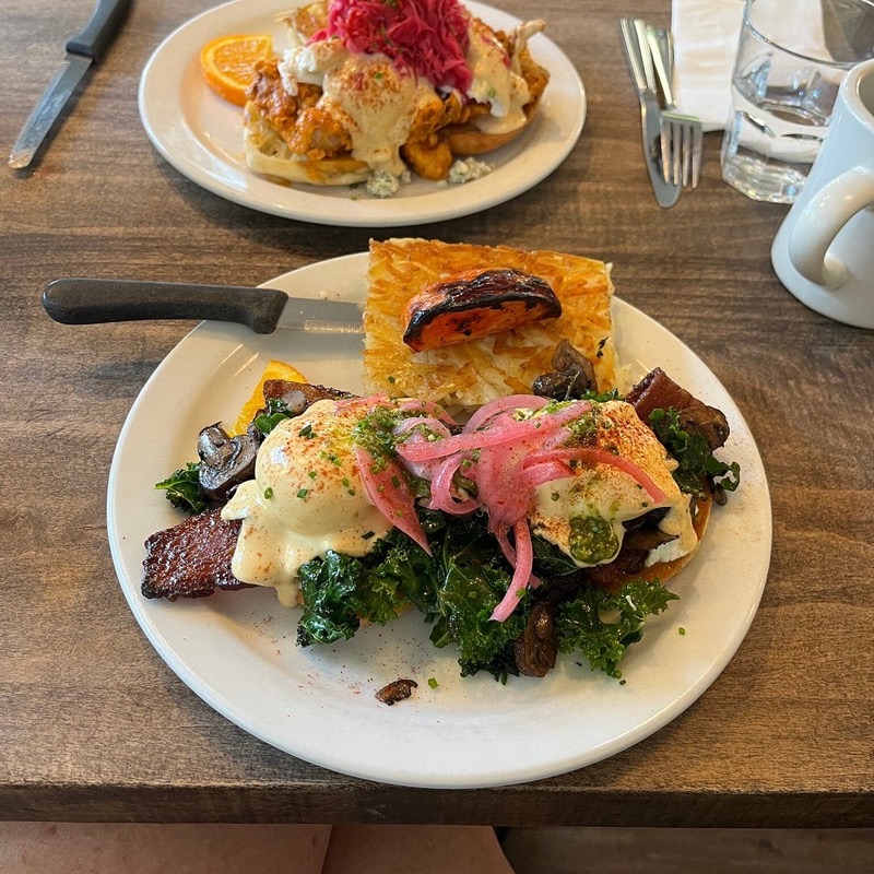 Jam Cafe (Original) in Gastown — Jam Cafe is a wildly popular brunch spot known for its indulgent, hearty, and cr