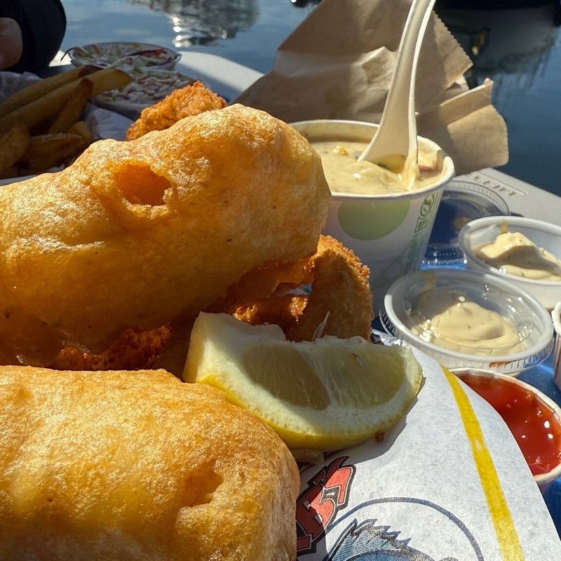 Barb's Fish & Chips in Fisherman's Wharf — A beloved floating seafood shack at Fisherman's Wharf, Barb's has been serving c