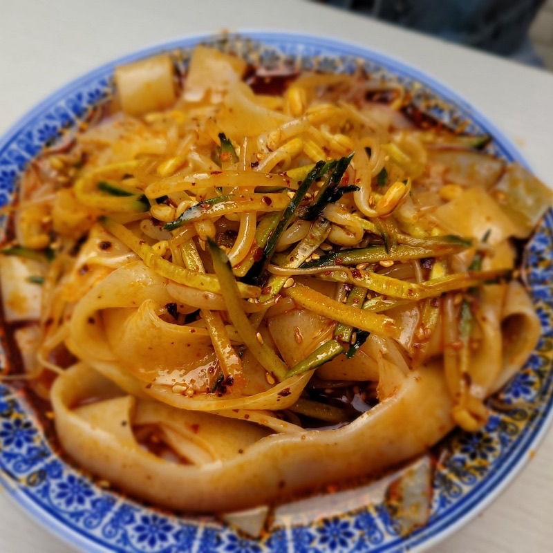 Zhangji Biangbiang Mian in Muslim Quarter — This bustling eatery is an institution for Biangbiang Mian, serving up wide, che