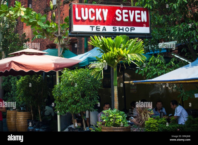 Lucky Seven Tea Shop in Yangon