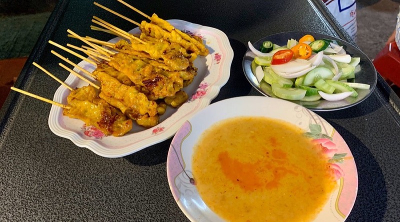 Moo Satay Plaeng Nam in Yaowarat, Bangkok