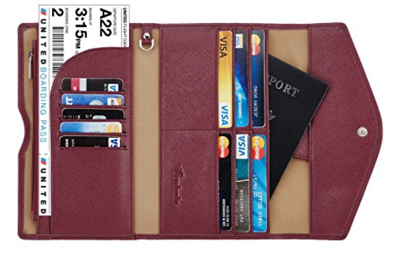 Travelambo RFID blocking passport holder leather wallet