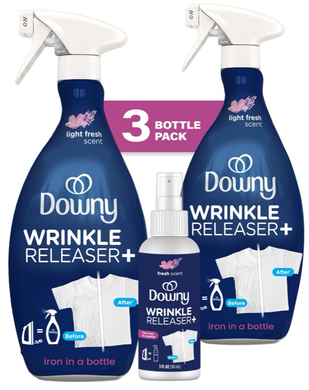 Downy Wrinkle Releaser spray for business travel clothes