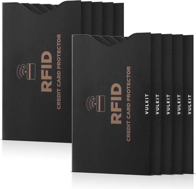 RFID blocking sleeves for credit cards and passport