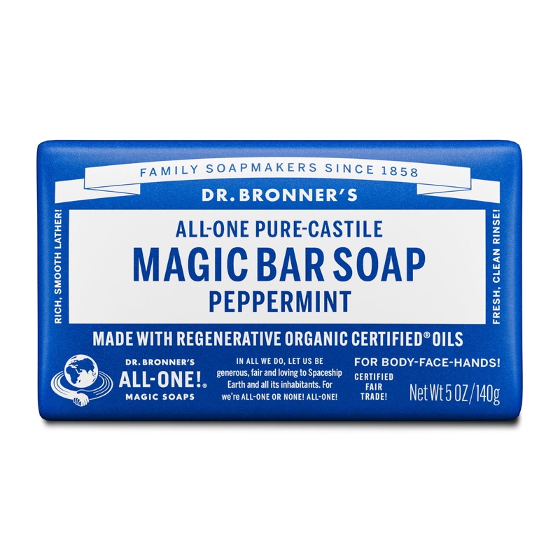 Dr. Bronner's all-one castile bar soap