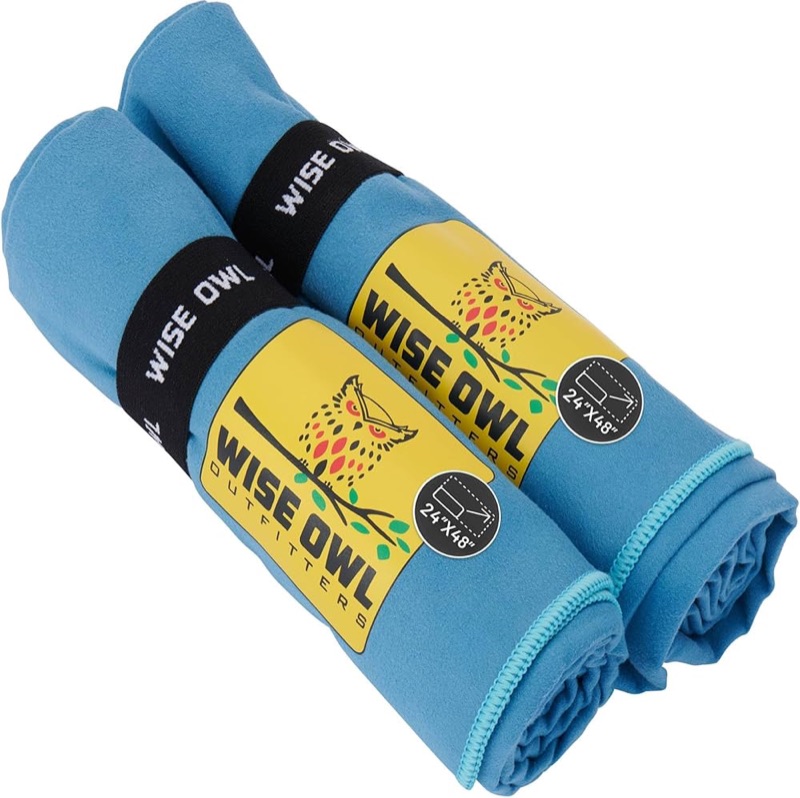 Wise Owl Outfitters microfiber camping travel towel