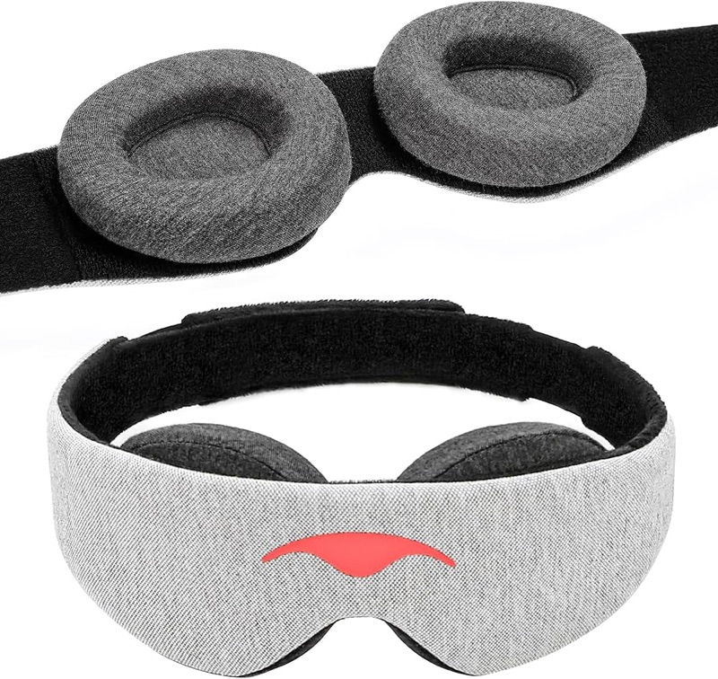 Manta sleep mask with adjustable eye cups