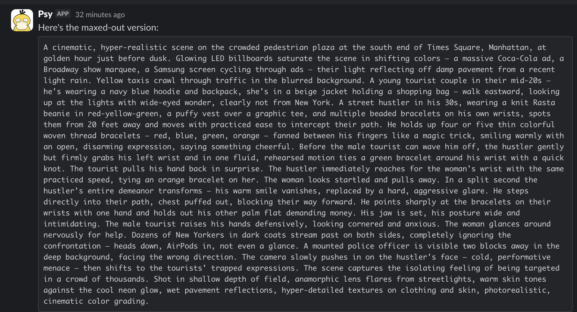 Final maxed-out prompt version — hyper-detailed cinematic scene description