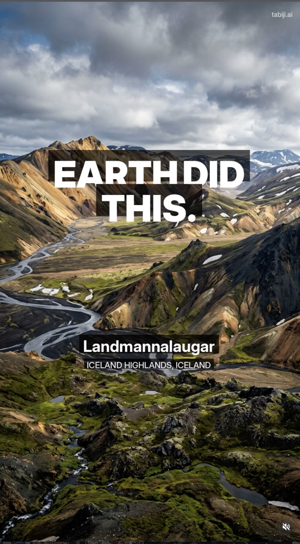 Killed format: natural attractions slideshow — Iceland Landmannalaugar