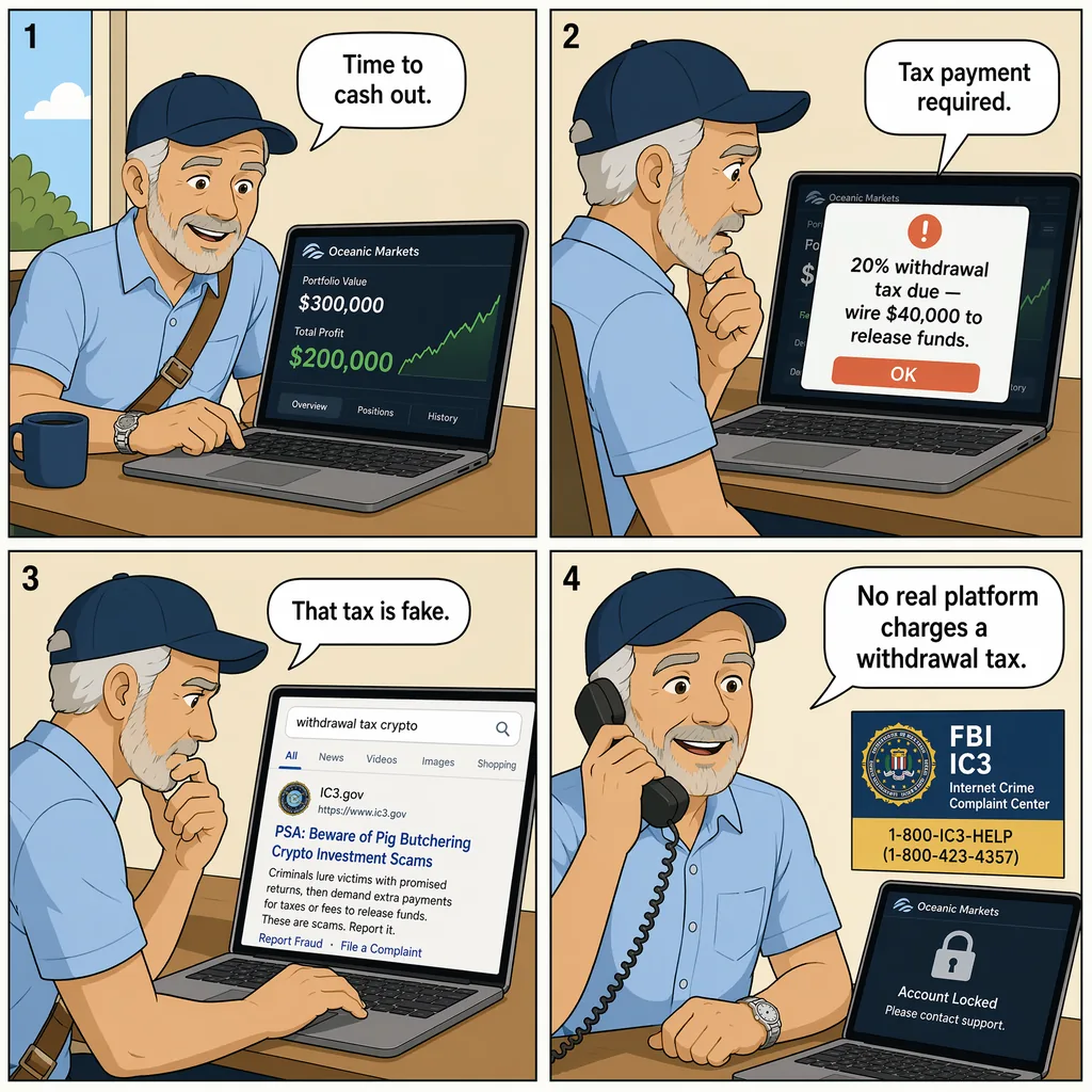 The Withdrawal-Tax Trap — comic illustration