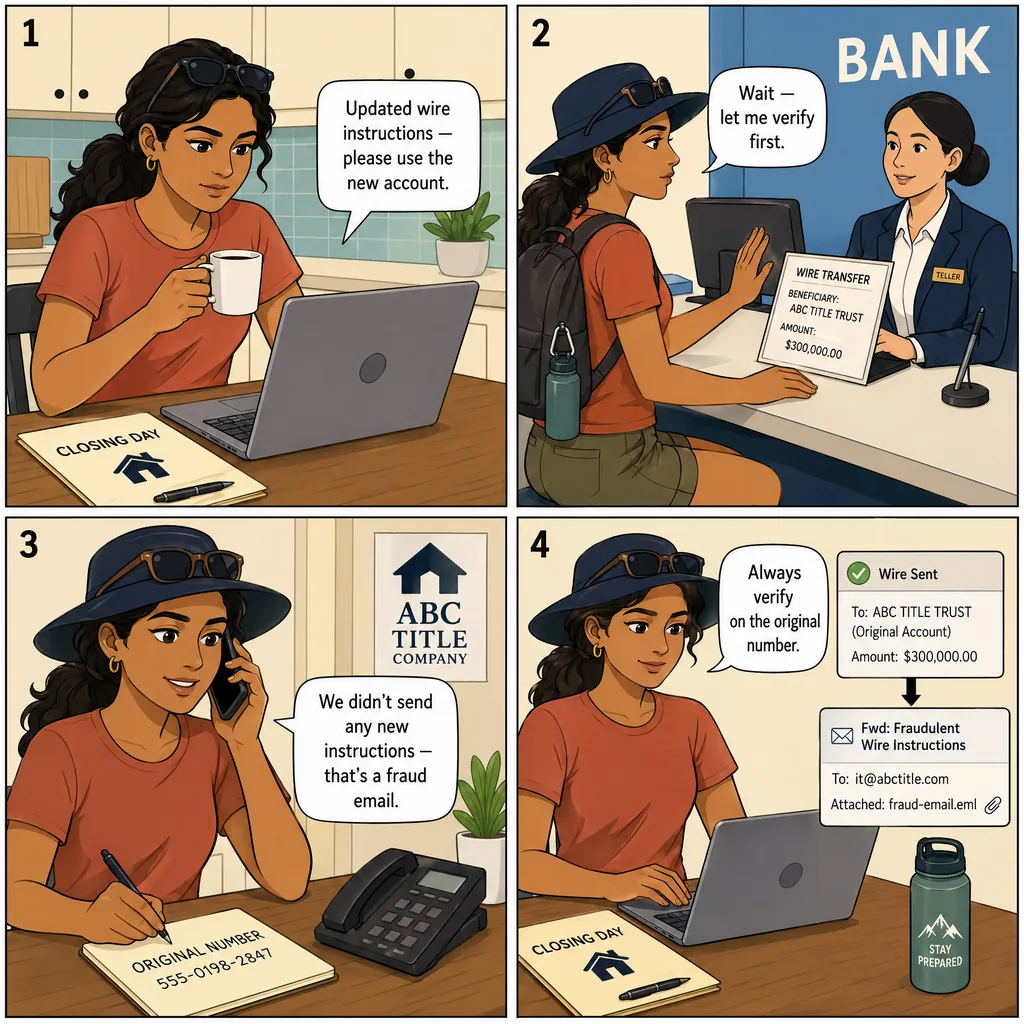The Last-Minute Wire-Instruction Swap — comic illustration