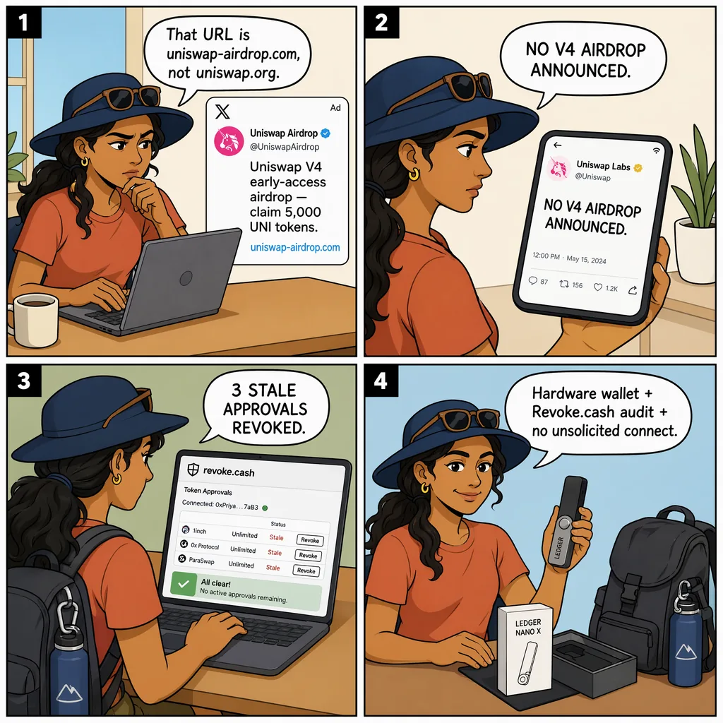 Wallet Drainer (Inferno-Style) — comic illustration