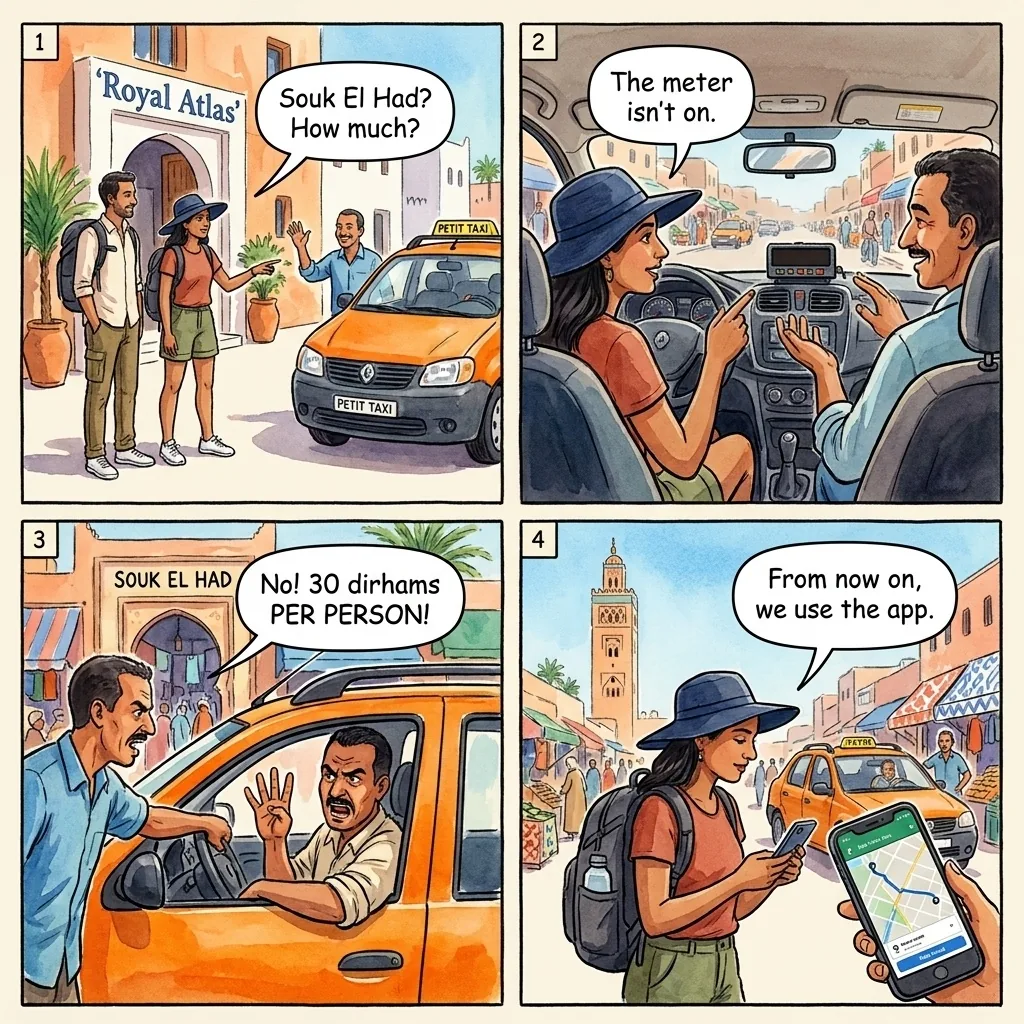 Hotel-Rank Petit Taxi Per-Person Trap — comic illustration