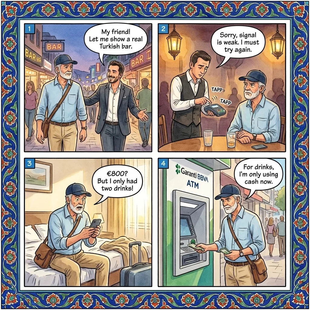 The Bar Street Card-Skim — comic illustration