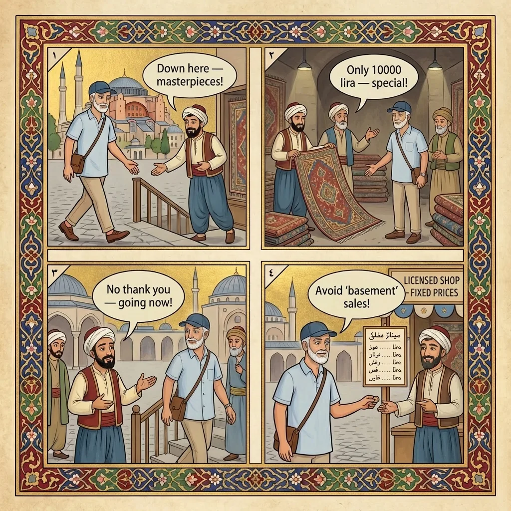 The Hadrian's Gate Carpet Trap — comic illustration