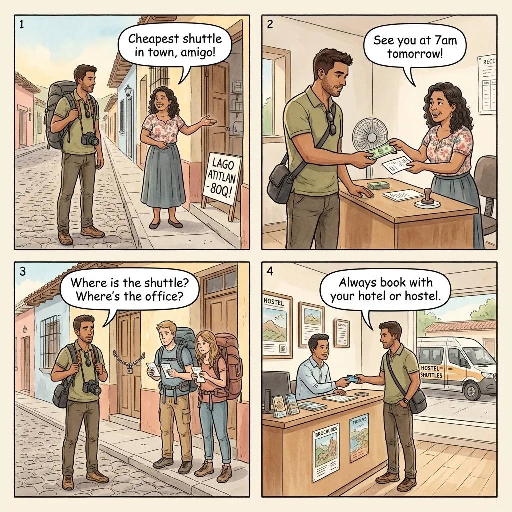 The Antigua Phantom Travel-Agency Shuttle — comic illustration