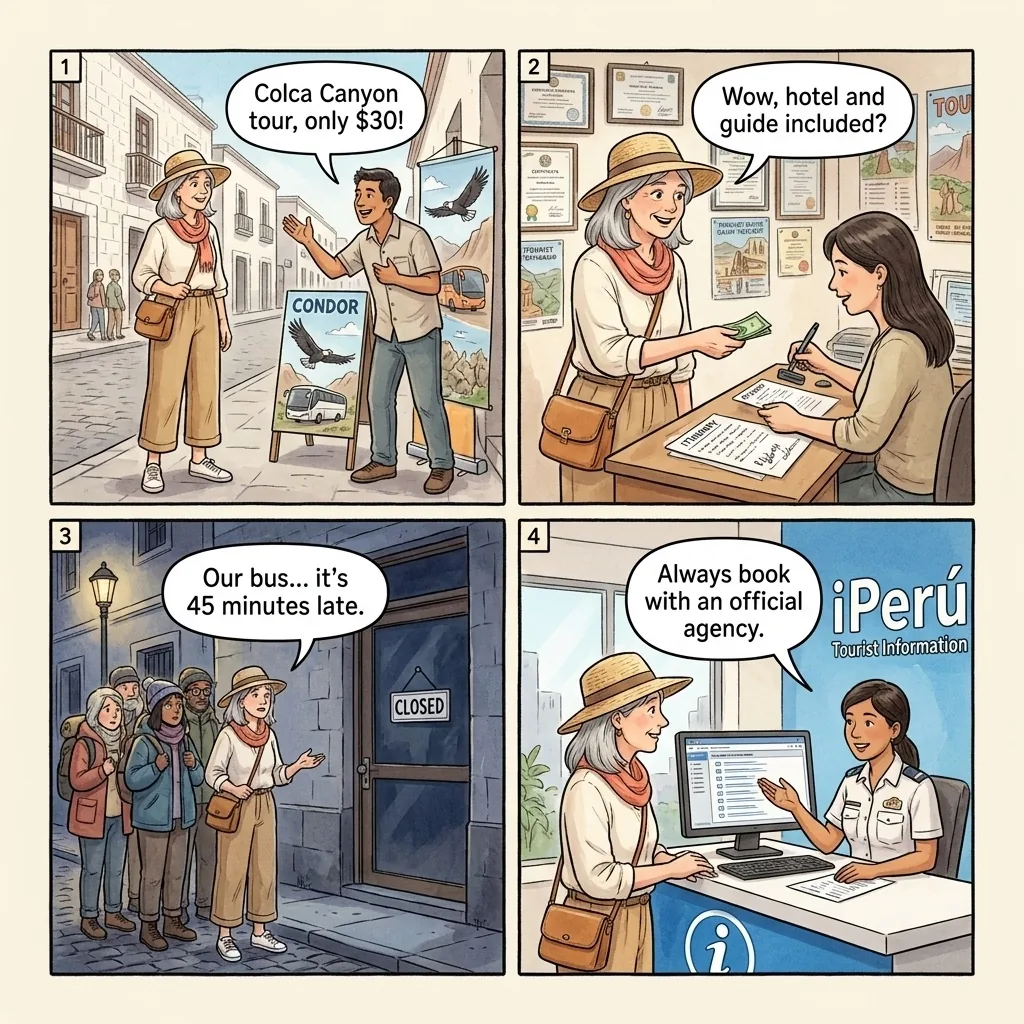 The Arequipa Phantom Colca Canyon Agency — comic illustration