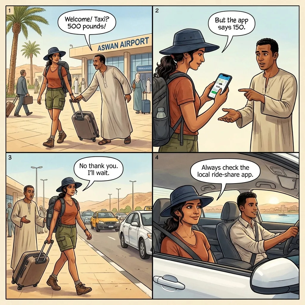 The Airport Taxi Ambush — comic illustration