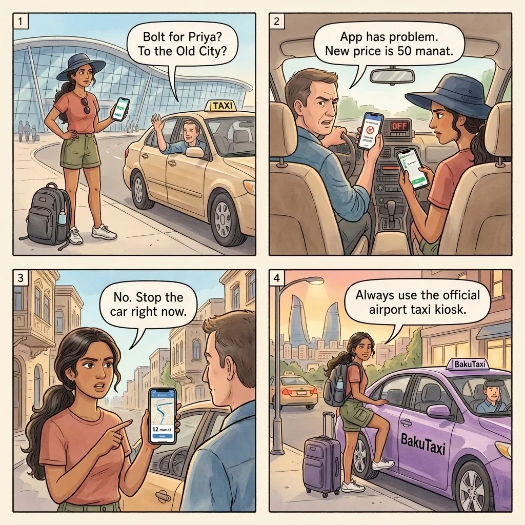 The Bolt Taxi Bait-and-Switch — comic illustration