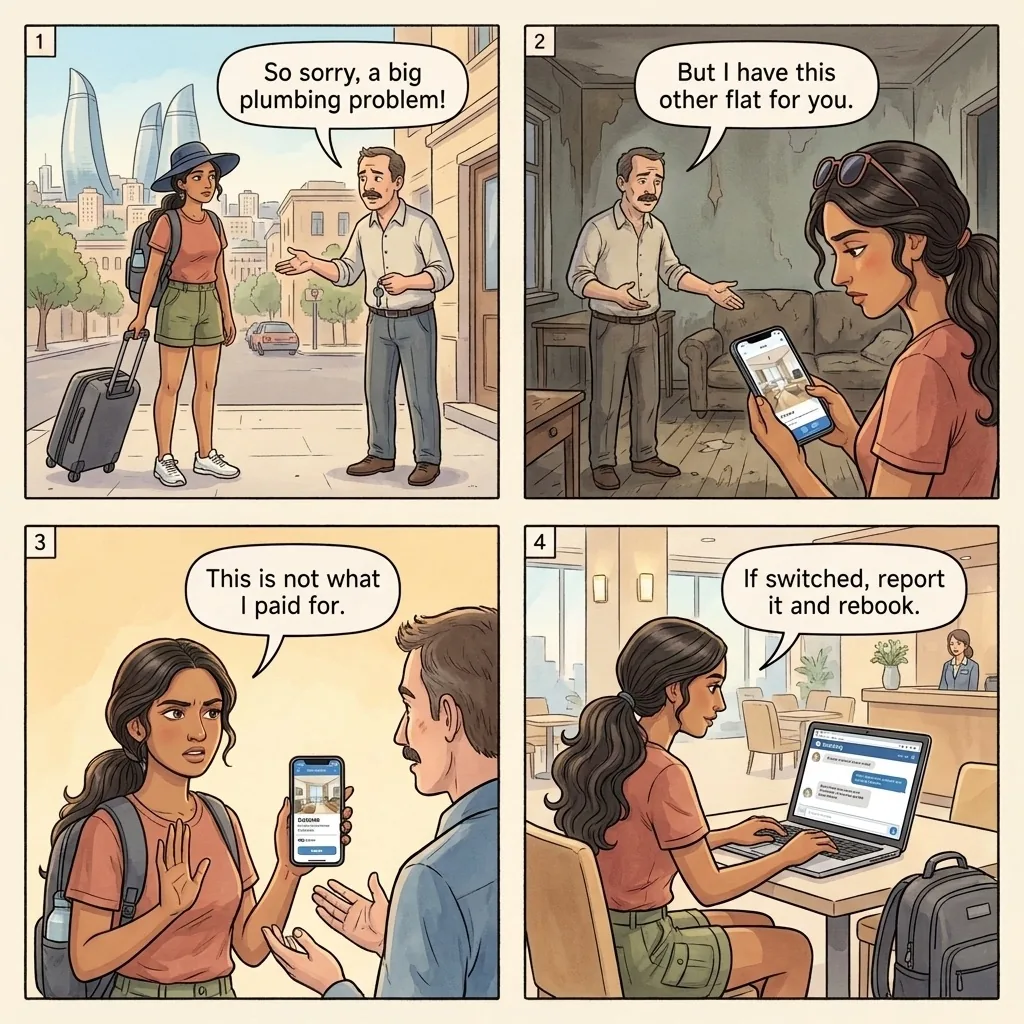 The Apartment Rental Switcheroo — comic illustration