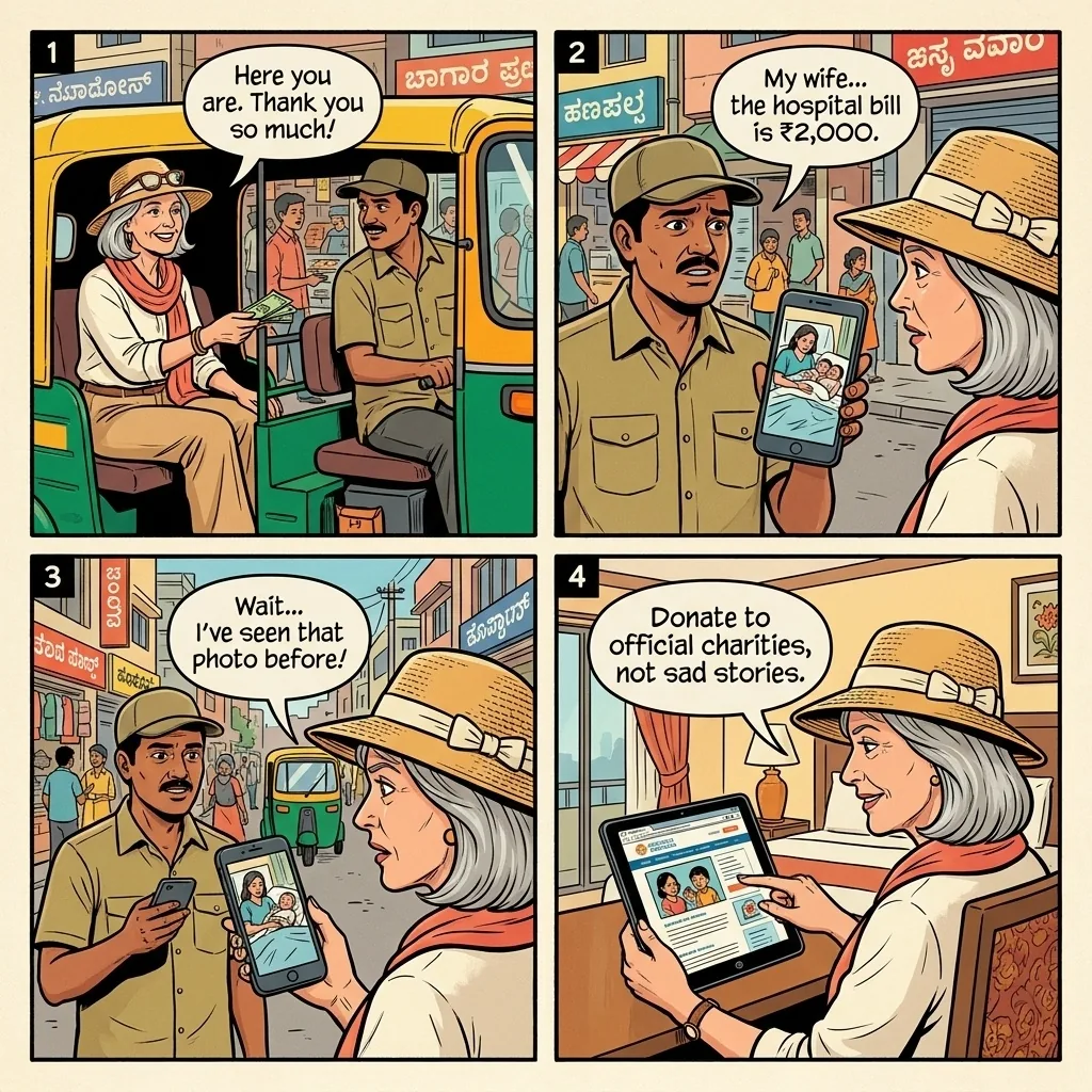 The HSR Layout Driver Hospital-Photo Hustle — comic illustration