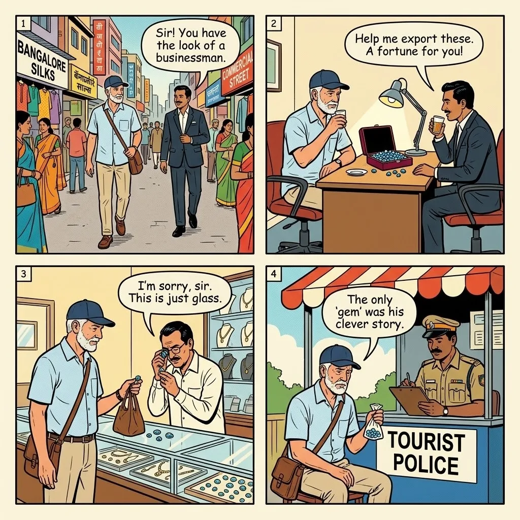 The Commercial Street Gem Export Pitch — comic illustration