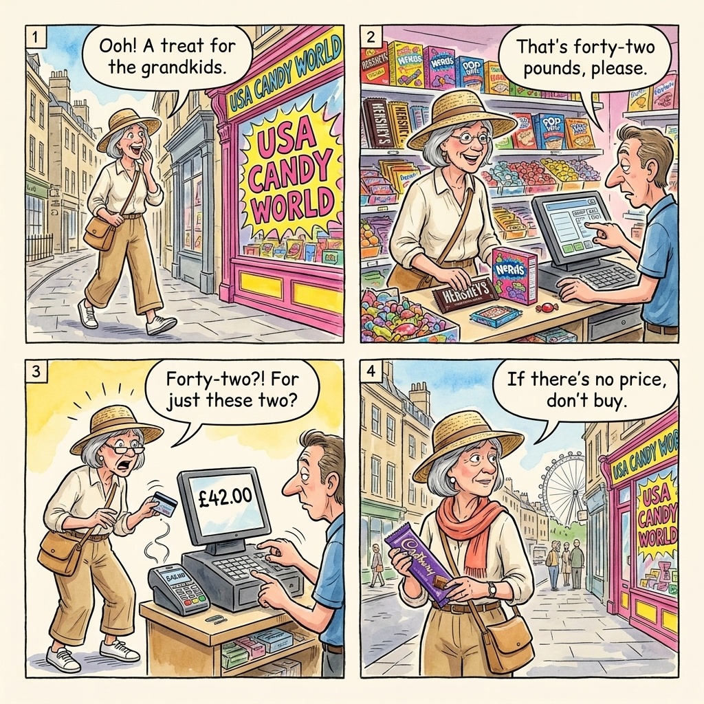 Stall Street Sweet Shop & Novelty Store Money-Laundering Fronts — comic illustration