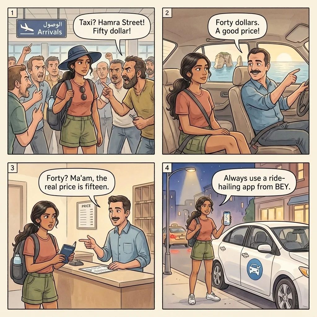 The Hariri Airport USD-Curb Quote — comic illustration