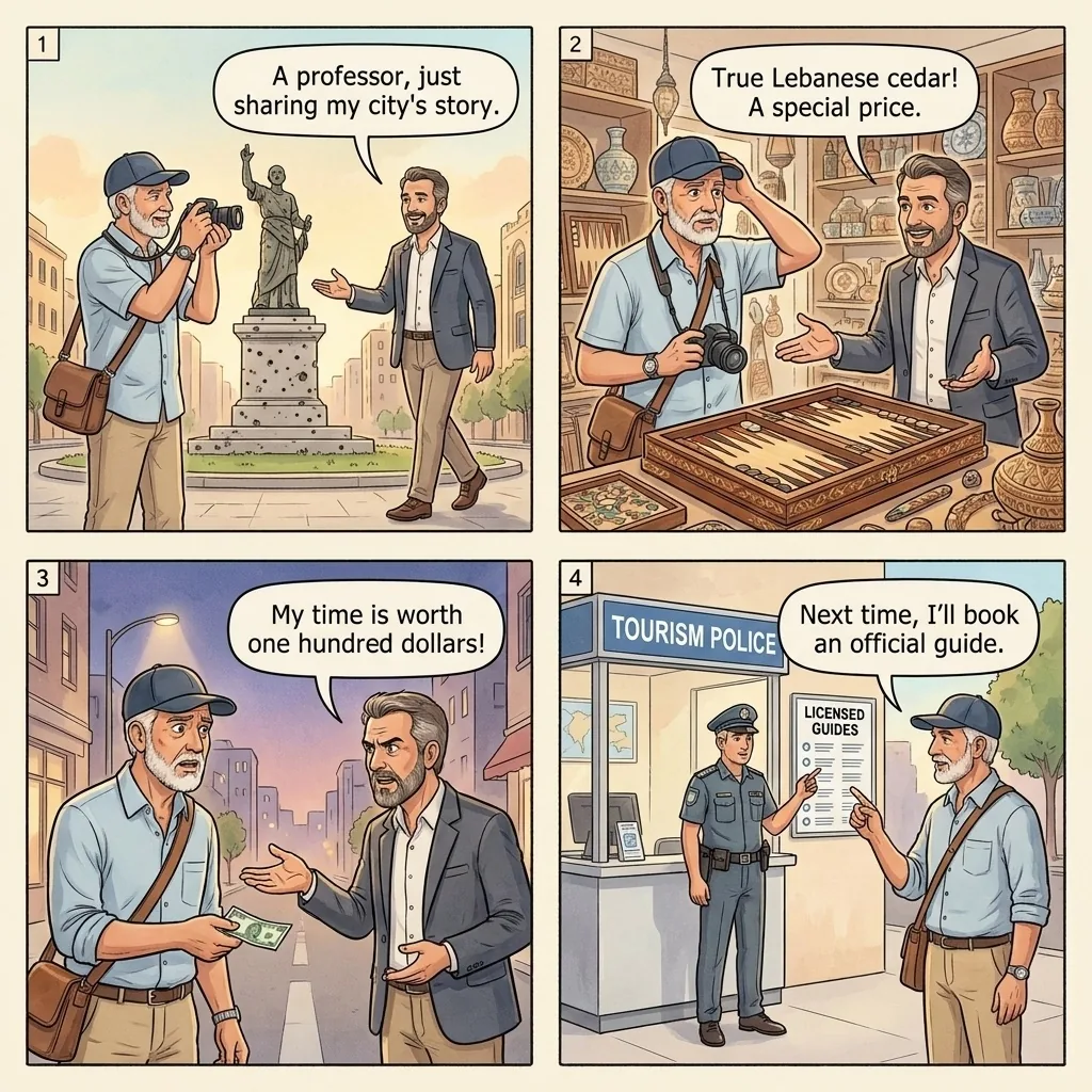 The Martyrs' Square Free-Tour Commission Walk — comic illustration