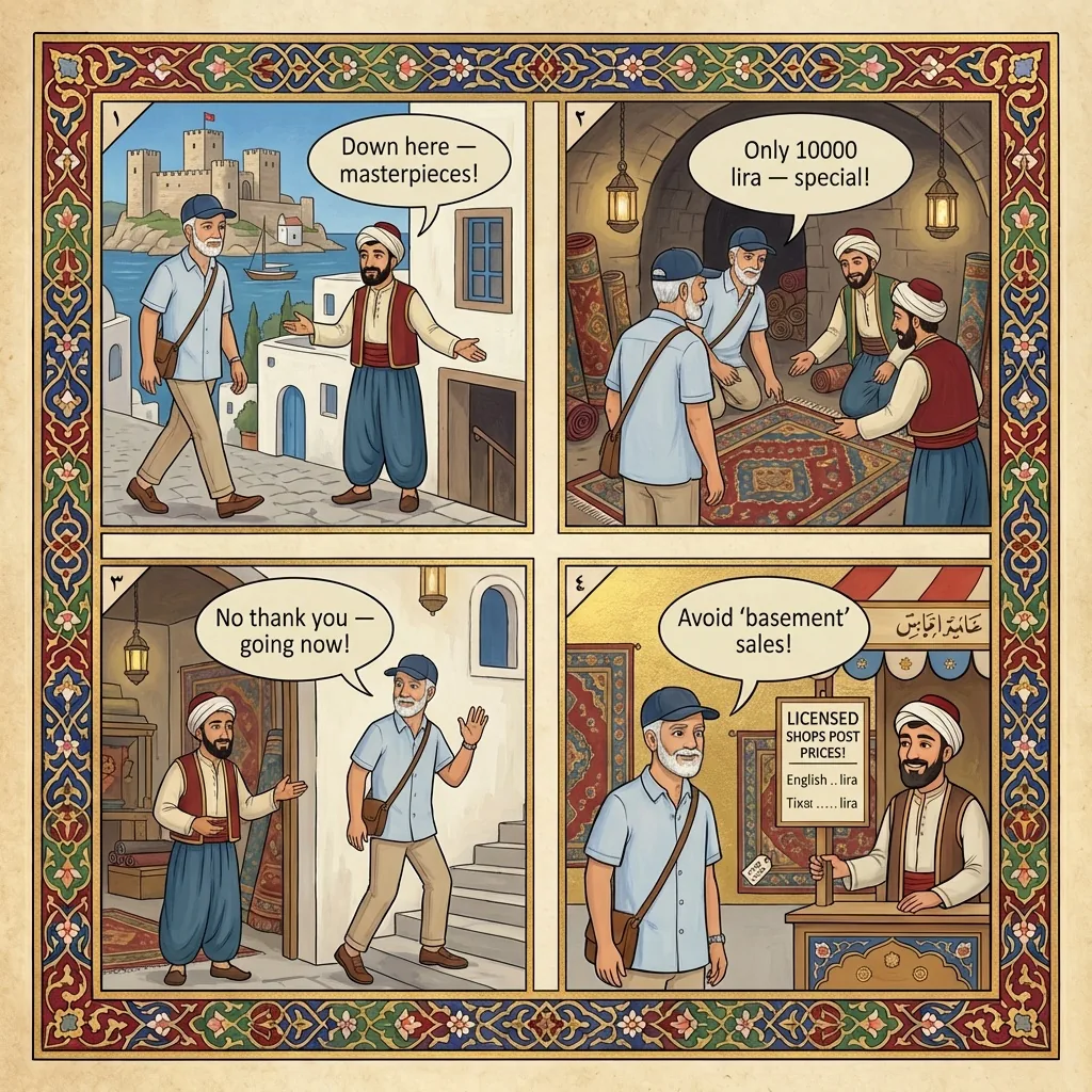 The Castle of St. Peter Carpet Pitch — comic illustration