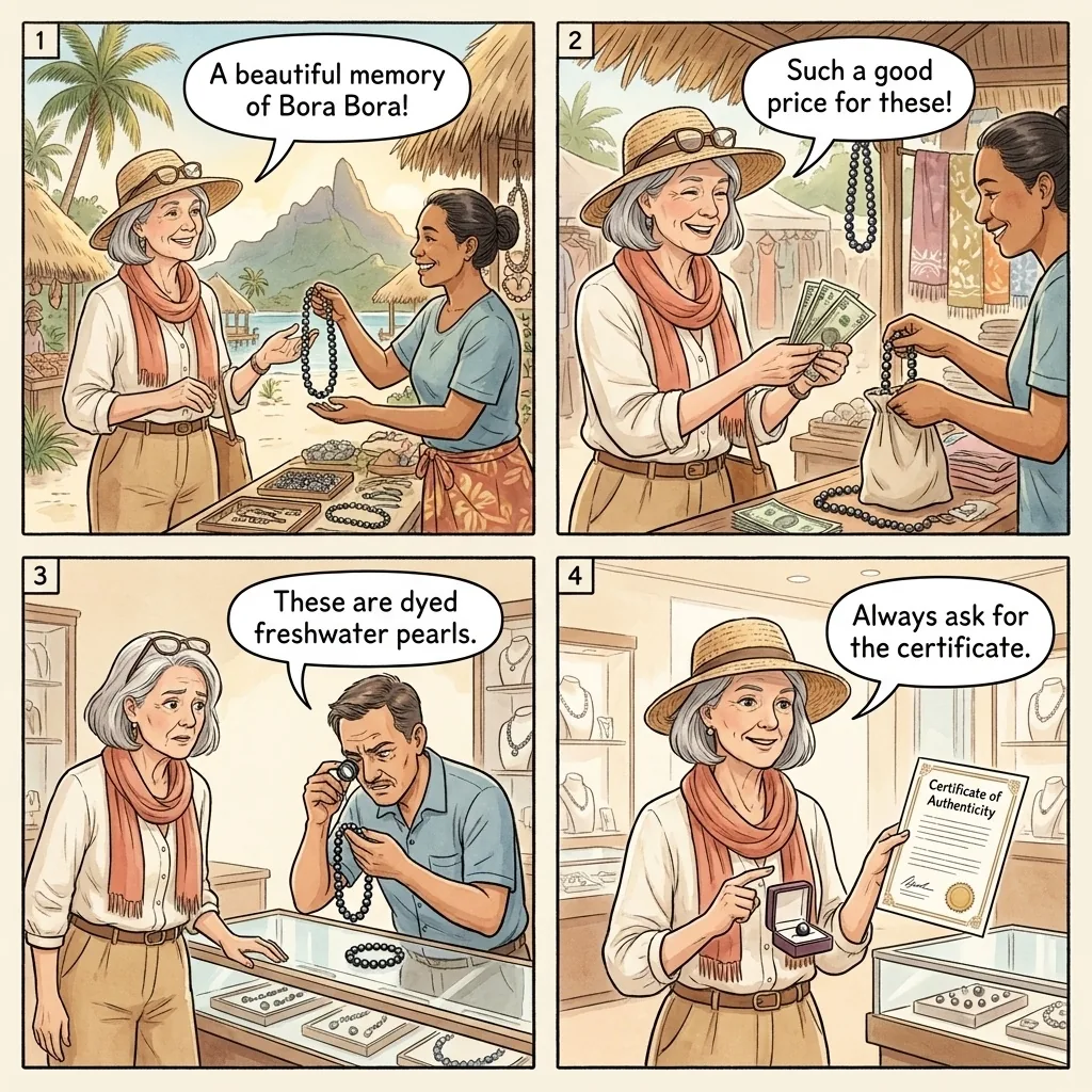 The Black Pearl Authenticity Gamble — comic illustration