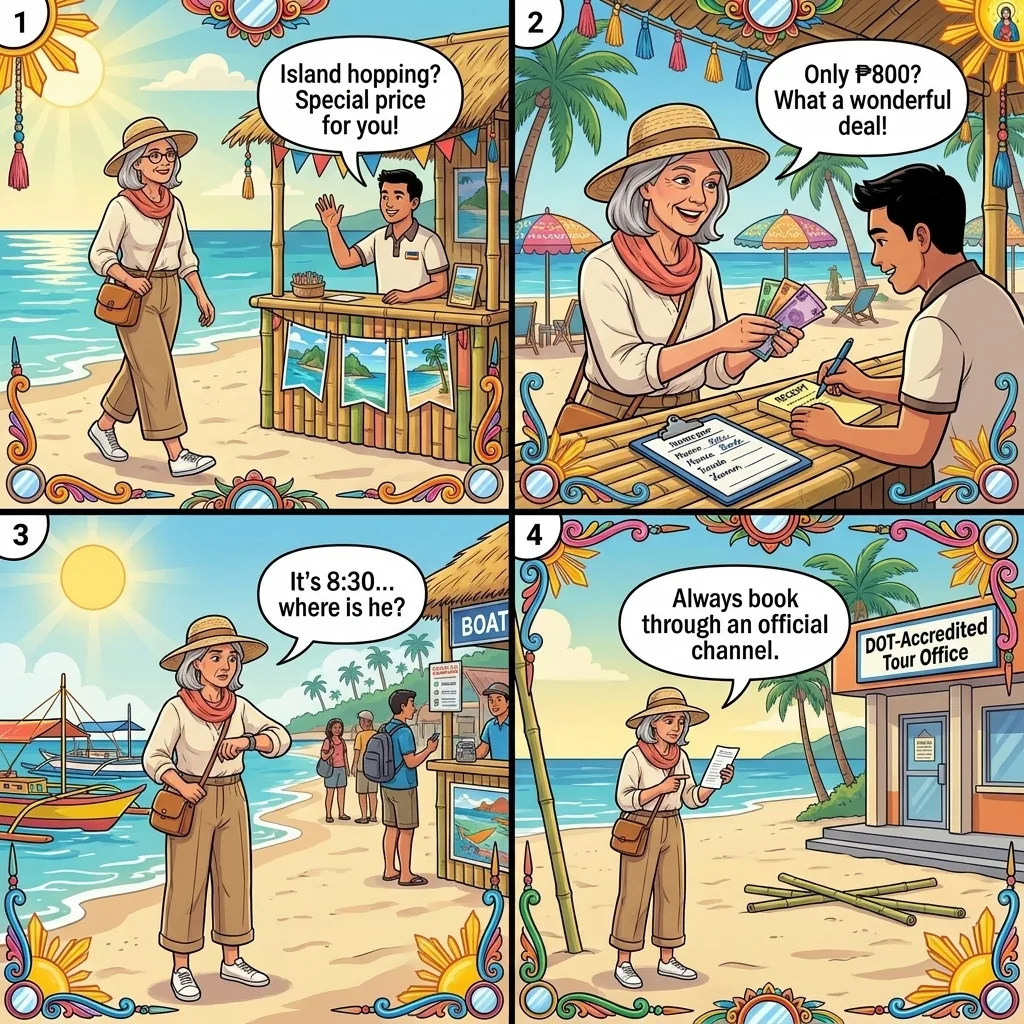 The Boracay 'Beachfront Booth' Phantom Tour — comic illustration