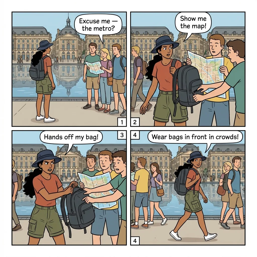 Miroir d'Eau Photo Distraction — comic illustration