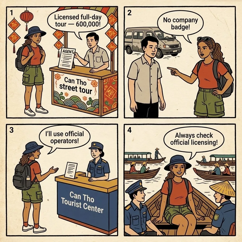 Can Tho & Mekong Delta Tour Operator License Fraud — comic illustration