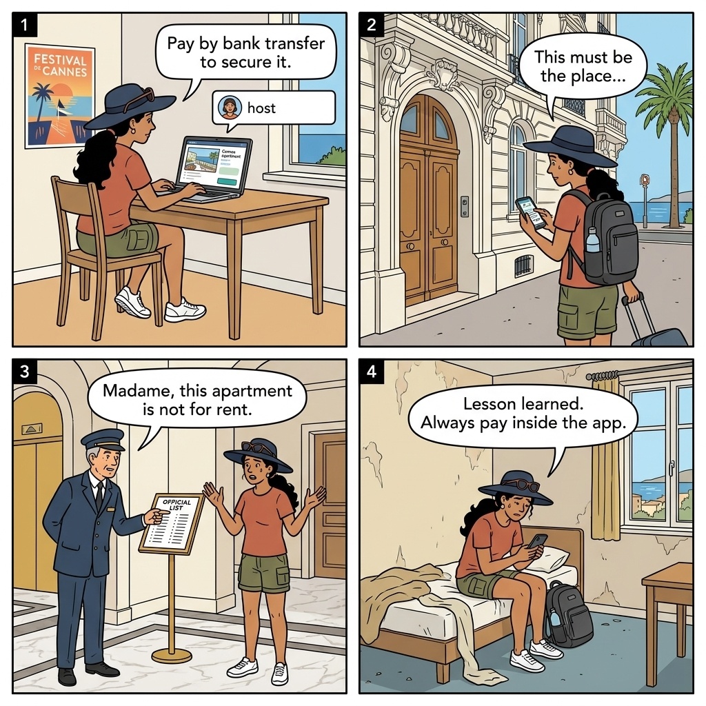 Vacation Rental Fraud — comic illustration